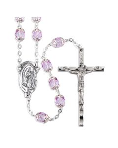 Double Capped Rose Bead Rosary