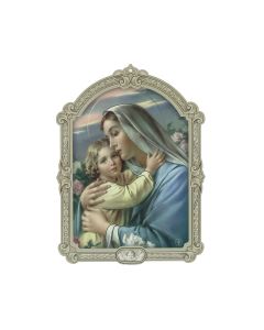 5" Cathedral 3D Plaque Madonna with Child