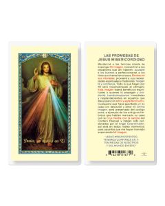 Promesas Jesus Misericordioso Holy Card