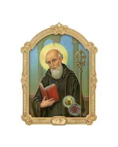 9" Cathedral Plaque Saint Benedict