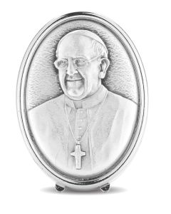 1.5" Silver Pope Francis