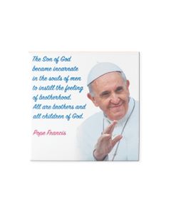 4" x 4" Pope Francis Hanging Ceramic Tile