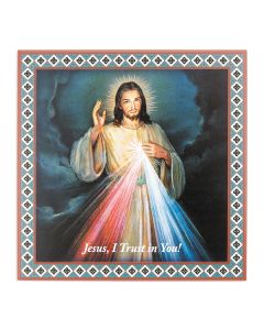20cm x 20cm Divine Mercy Ceramic Printed Tile, Boxed