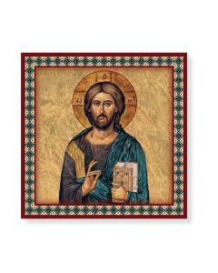 20cm x 20cm Christ All Knowing Ceramic Printed Tile, Boxed