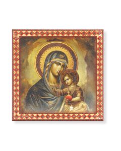 20cm x 20cm Byzantine Madonna & Child Printed Ceramic Tile, Boxed