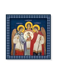20cm x 20cm The Three Archangels Printed Ceramic Tile, Boxed
