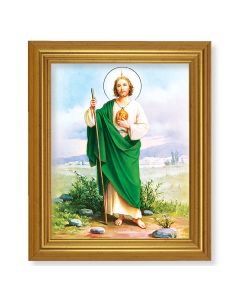 10" x 12" Gold Leaf Finish Beveled Frame with 8" x 10" St. Jude Textured Art