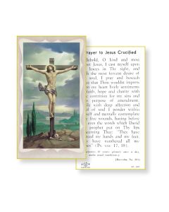 Christ Crucified Holy Card 