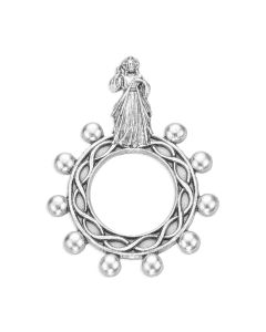 Divine Mercy Silver Oxidized Rosary Ring