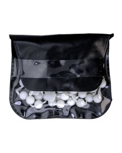White Bead Corded Rosary in a Vinyl Pouch-P65