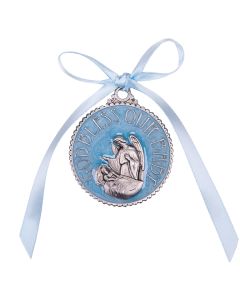 Blue Epoxied Crib Medal, Boxed-P65