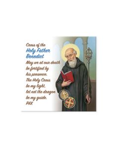 4" x 4" Saint Benedict Hanging Ceramic Tile