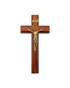 10" Two Tone Cross with a Museum Gold Finish Corpus