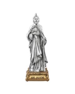 4 1/2" Pewter Saint Jude Statue, Gift Boxed-P65