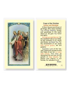 Prayer for a Farmer and Gardener Holy Card