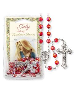 July Ruby Birthstone Rosary-P65