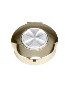 1 1/2" Diameter 1/2" Deep 24kt Gold Plated "Maltese Cross" Pyx. Holds Six to Nine Hosts