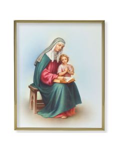 8" x 10" Gold Plaque Frame with a Saint Anne Print