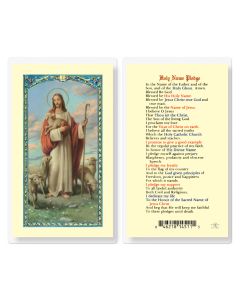 Holy Name Pledge with the Good Shepherd Holy Card