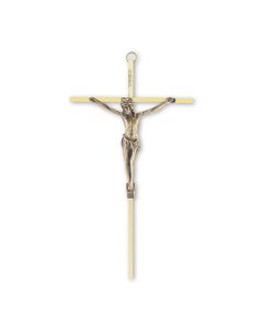 10" Brass Crucifix with Antique Brass Corpus-P65