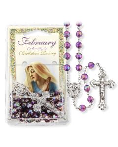 February Amethyst Birthstone Rosary-P65