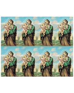 Saint Joseph Eight-Up Micro Perforated Holy Cards