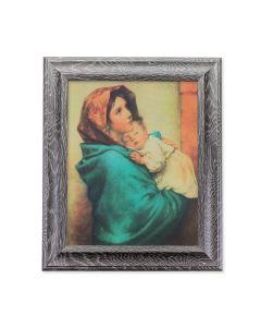 10 1/2" x 12 1/2" Grey Oak Finish Frame with an 8" x 10" Madonna of The Streets Print