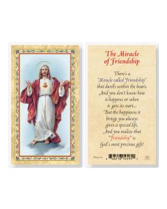 The Miracle of Friendship - SHJ Laminated Holy Card. Inc. of 25