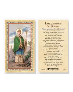 St Patrick Hail, Glorious Saint Laminated Holy Card. Inc. of 25
