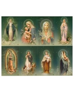 Assorted Madonna Subjects Silver Stamped 8-Up Micro-Perf