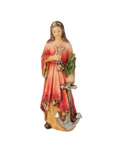4" Cold Cast Resin Hand Painted Statue of Saint Philomena in a Deluxe Window Box-P65