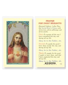 Daily Prayer for Neglects Holy Card