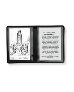 Our Lady of Fatima Metal Plaque in Folder -P65