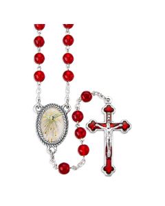 Red Bead Holy Spirit Specialty Rosary Boxed