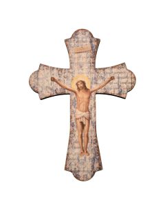 Crucifixion 12" Laser Cut Wood Vintage Cross