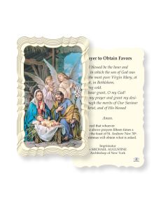 Christmas Card with Prayer To Obtain Favors Holy Card