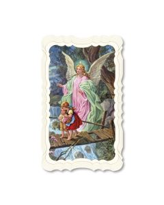 Guardian Angel Crossing The Bridge Holy Card
