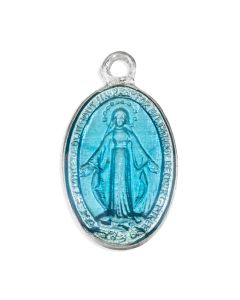 9/16" Small Blue Miraculous Medal