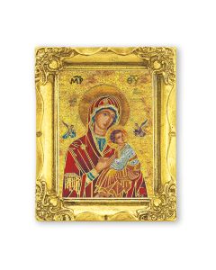 3" x 2" Antique Gold Frame with Our Lady of Passion Print-P65