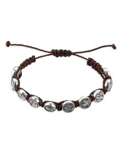 St. Pio and Our Lady of Grace Blessed Bead Cord Bracelet