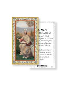 Saint Mark Holy Card