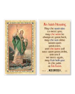 St Patrick - An Irish Blessing Laminated Holy Card. Inc. of 25