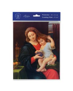 8" x 10" Mignard: Madonna of the Grapes Print (sold in inc. of 3)