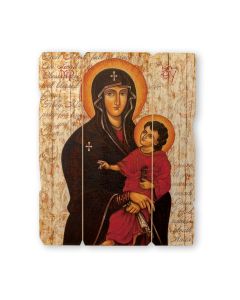 7 1/2" x 9" Our Lady of Romanus Vintage Wood Plaque