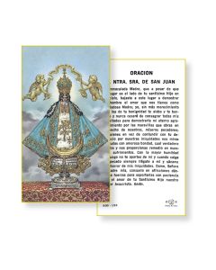 Virgin de San Juan Holy Card in Spanish