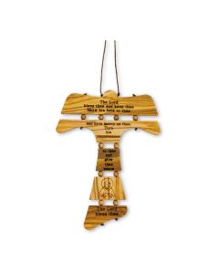 5 1/2" Franciscan Tau Olive Wood Blessing Cross for Hanging