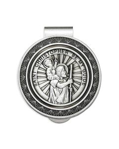 Saint Christopher Auto Visor Clip (Sold in Inc. of 3)