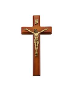10" Two Tone Cross with Museum Gold Tone Corpus