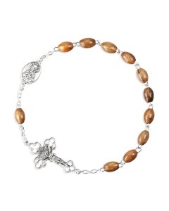 One Decade Kant Tangle Olive Wood Bead Rosary