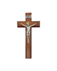 9" Two Tone Cross with Silver and Gold Tone Salerni Corpus